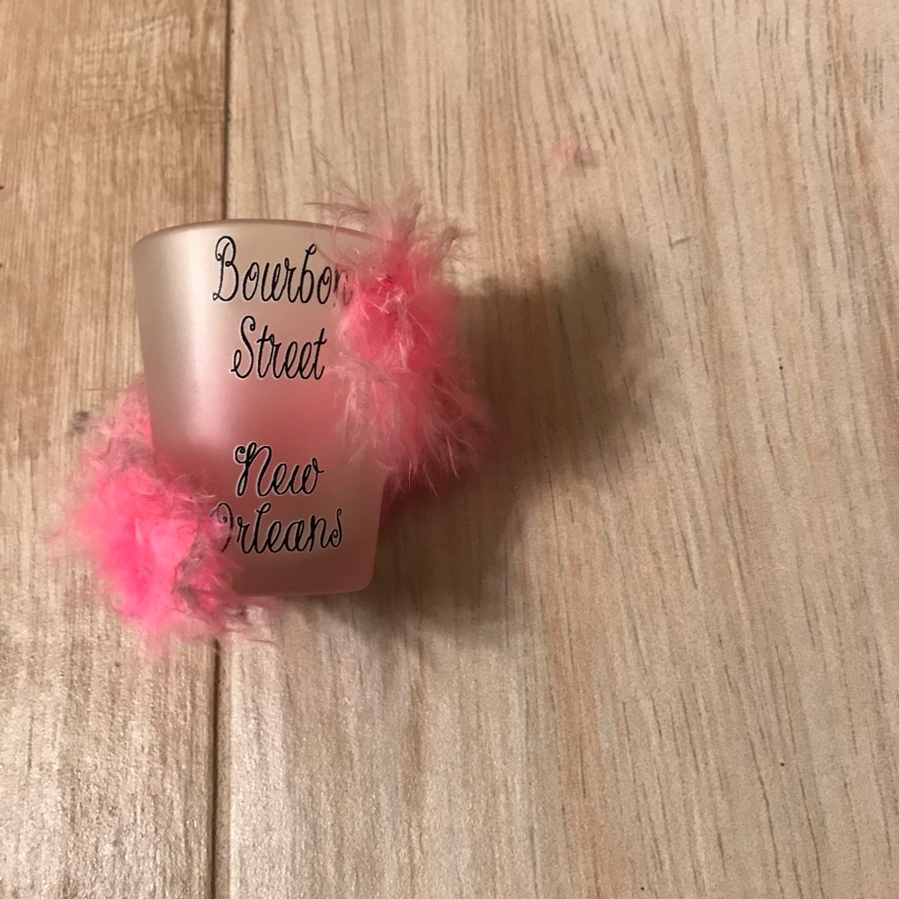 Bourbon St New Orleans Fur Boa shotglass